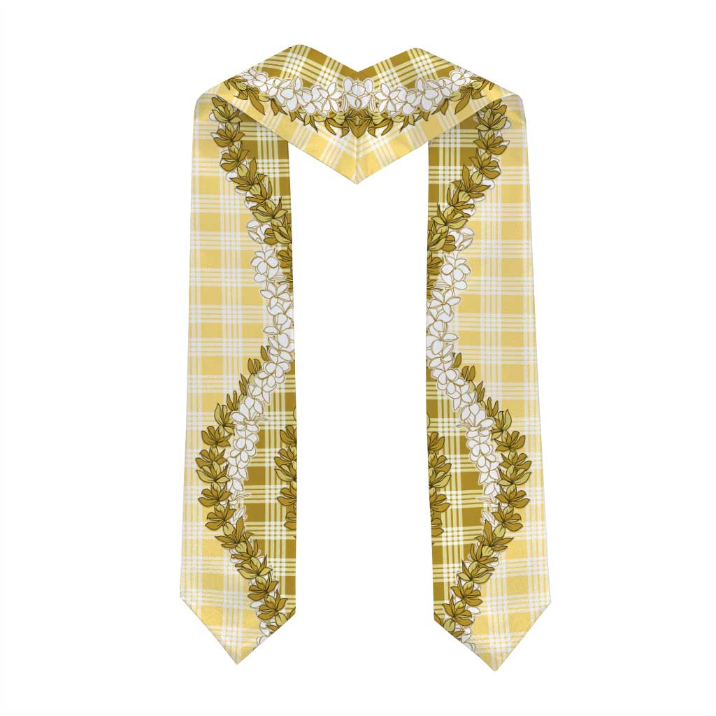 Yellow Hawaii Palaka Graduation Stole Hawaiian Honohono Lei