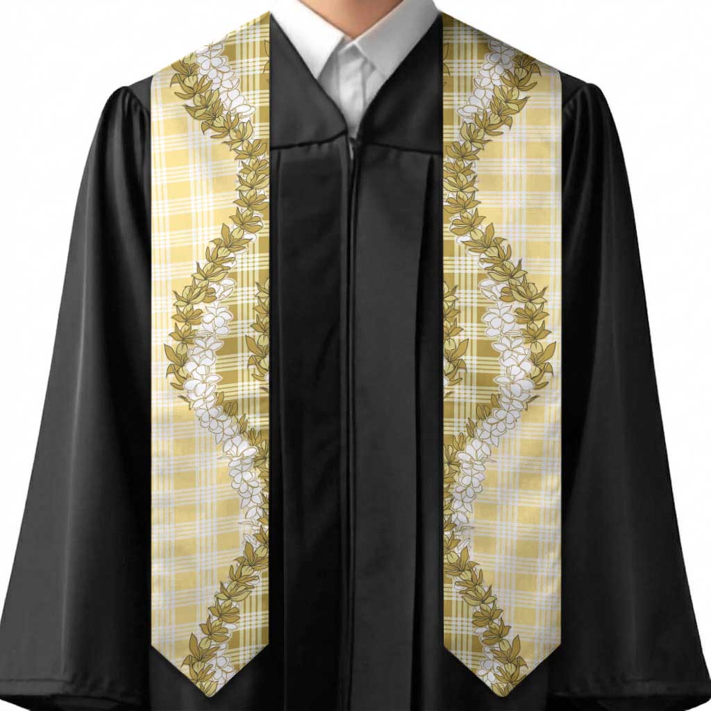 Yellow Hawaii Palaka Graduation Stole Hawaiian Honohono Lei