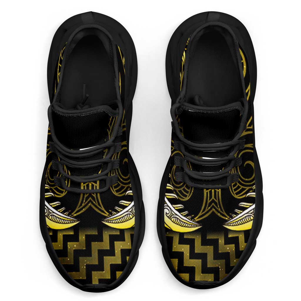 Yellow Matariki New Zealand Clunky Sneakers Maori Poutama Galaxy Vibes