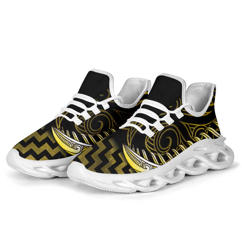 Yellow Matariki New Zealand Clunky Sneakers Maori Poutama Galaxy Vibes