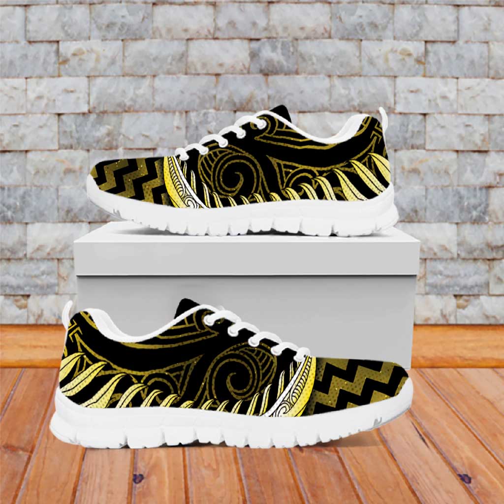 Yellow Matariki New Zealand Sneakers Maori Poutama Galaxy Vibes