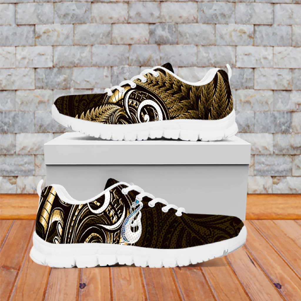 Yellow New Zealand Sneakers Aotearoa Silver Fern With Manaia Maori Unique LT14 Yellow - Polynesian Pride