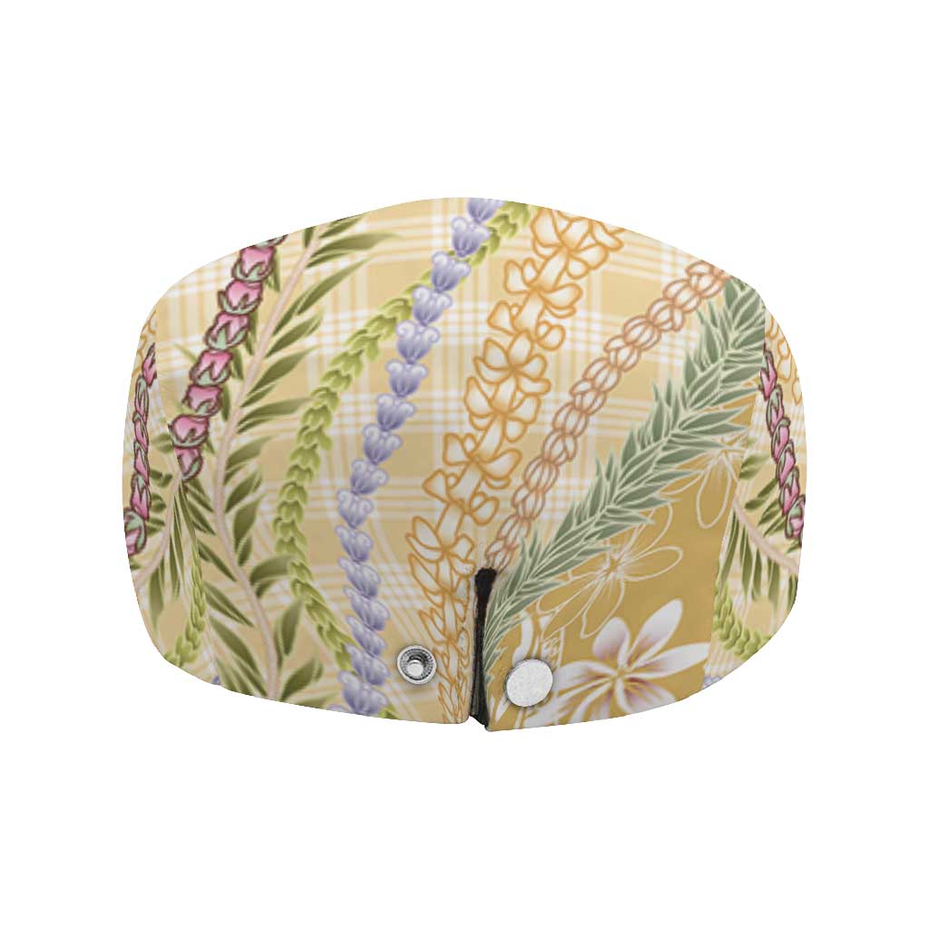 Yellow Palaka Hawaii Leis Jeff Hat Hawaiian-plaid Elegant Tropical Vibes - Polynesian Pride