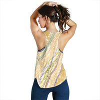 Yellow Palaka Hawaii Leis Women Racerback Tank Hawaiian-plaid Elegant Tropical Vibes LT14 - Polynesian Pride