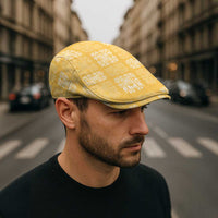 Yellow Palaka Quilt Hawaii Jeff Hat Traditional Hawaii-plaid Pattern - Polynesian Pride