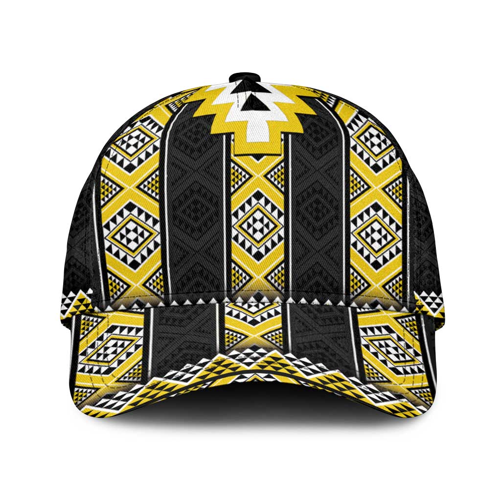 Yellow Taniko Aotearoa Classic Cap Niho Taniwha Mix Poutama LT14