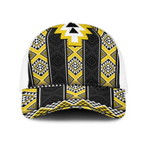 Yellow Taniko Aotearoa Mesh Trucker Cap Niho Taniwha Mix Poutama - Polynesian Pride