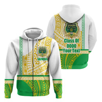 Custom Saineha Tonga Zip Hoodie Old Style Special Class of LT16 Unisex Green - Polynesian Pride