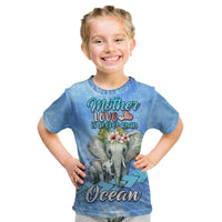 Mother's Day Elephant Watercolor Style Mix Polynesian Pattern Kid T Shirt TS07 - Polynesian Pride