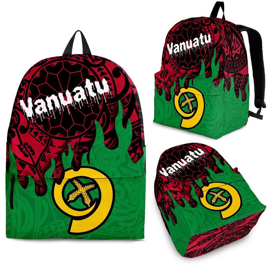 Vanuatu Backpack - Melting Style Green - Red - Polynesian Pride