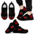 Polynesian Shoes - Red Hibiscus Tribal - NN6 Unisex Black - Polynesian Pride
