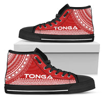 Tonga High Top Shoes - Polynesian Flag Chief Version - Polynesian Pride