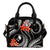 Yap Micronesian Shoulder Handbag - Black Plumeria One Size BLACK - Polynesian Pride