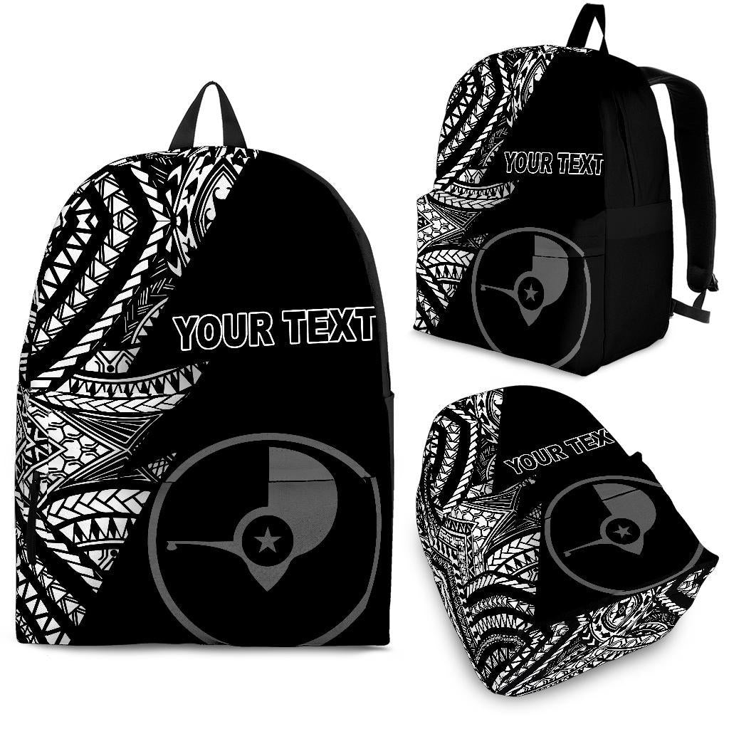 Yap Custom Personalised Backpack Flash Black Black - Polynesian Pride