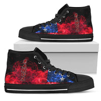 Samoa Polynesian High Top Shoes - Smoking Style Unisex Black - Polynesian Pride