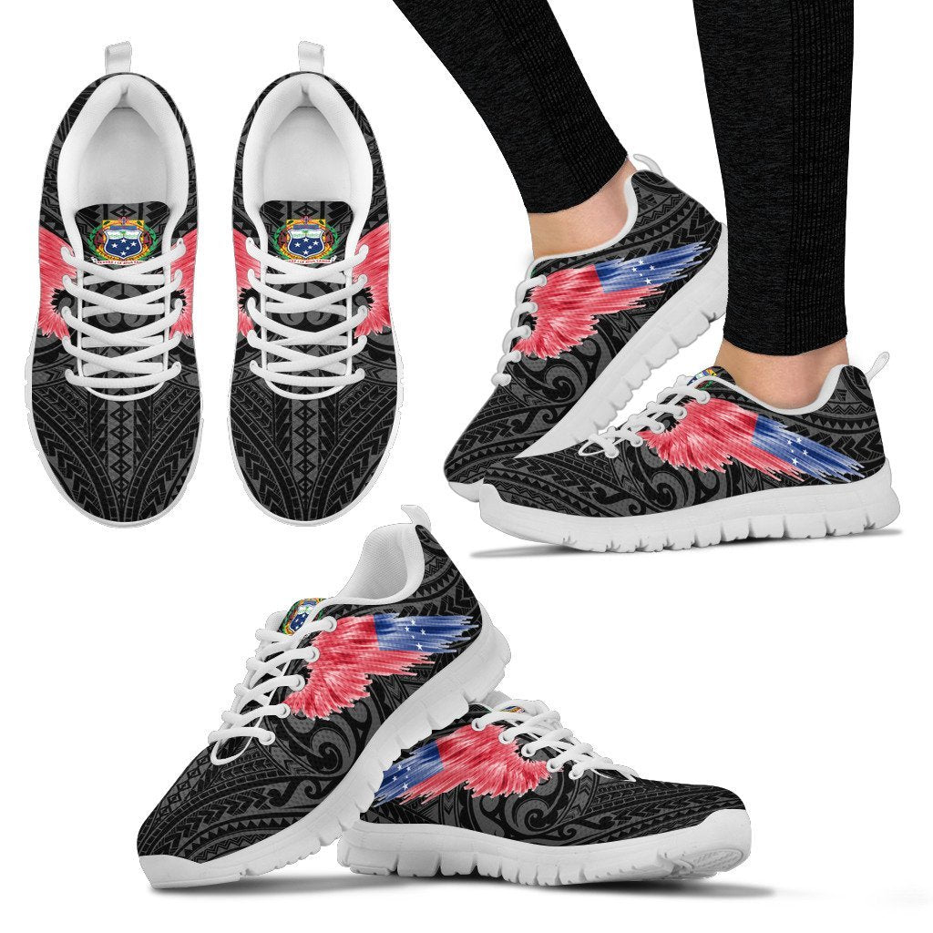 Samoa Sneakers - Samoa Coat Of Arms & Flag Wing - A8 - Polynesian Pride