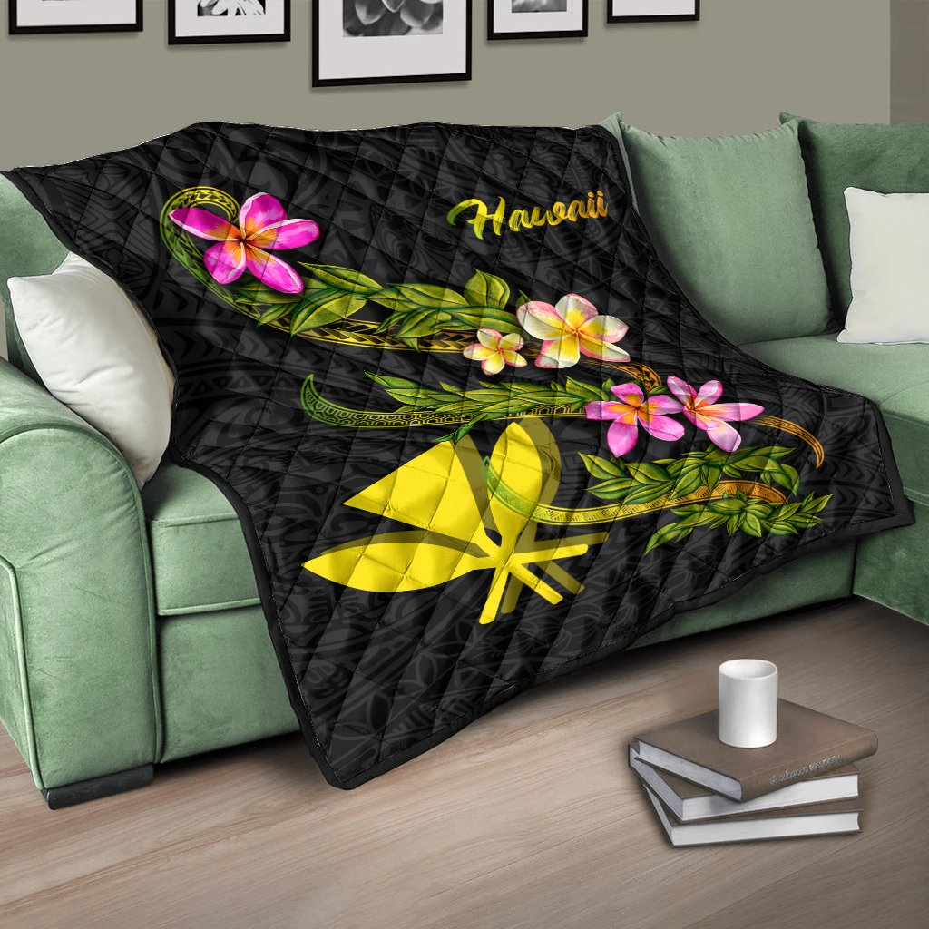 Hawaii Polynesian Quilt - Plumeria Tribal - Polynesian Pride