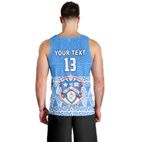(Custom Text and Number) Apifo'ou College Men Tank Top Tongan Pattern AFC Lovers LT13 - Polynesian Pride