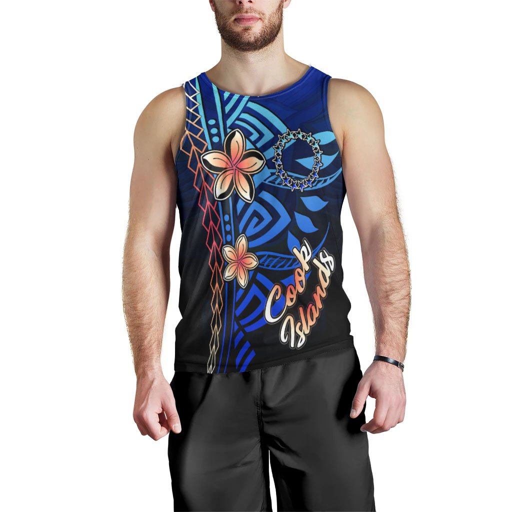 Cook Islands Men's Tank Top - Vintage Tribal Mountain - Polynesian Pride