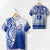 Custom Manu Samoa Rugby T Shirt Impressive Version Custom Text and Number Unisex Blue - Polynesian Pride