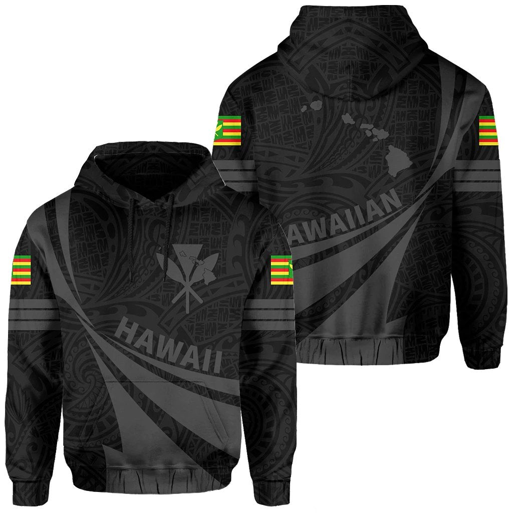 Kanaka Polynesian Hoodie Gray Doma Style Unisex Gray - Polynesian Pride