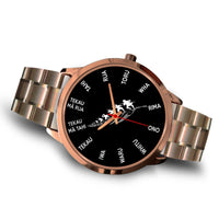Haka Fern Maori Language Rose Gold Watch - Polynesian Pride