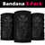 Polynesian Pride Bandana - Hawaii King Kanaka Kakau Bandana 3 - Pack - Gray - Polynesian Pride