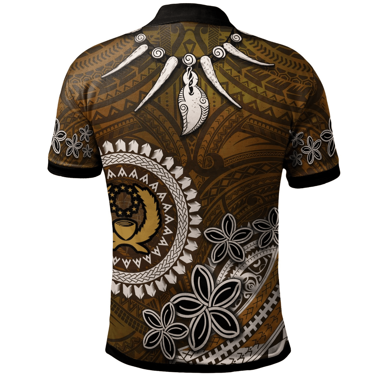 Polynesian Pride Apparel Pohnpei Polo Shirt Polynesian Boar Tusk - Polynesian Pride