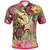 Polynesian Pride Apparel Chuuk State Polo Shirt Flowers Tropical With Sea Animals Unisex Pink - Polynesian Pride
