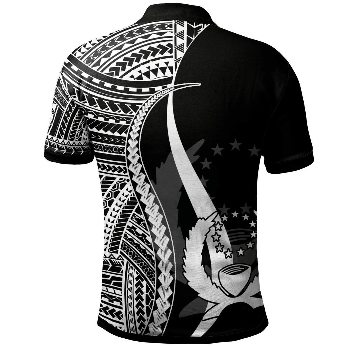 Polynesian Pride Apparel Pohnpei Polo Shirt White Polynesian Tentacle Tribal Pattern - Polynesian Pride