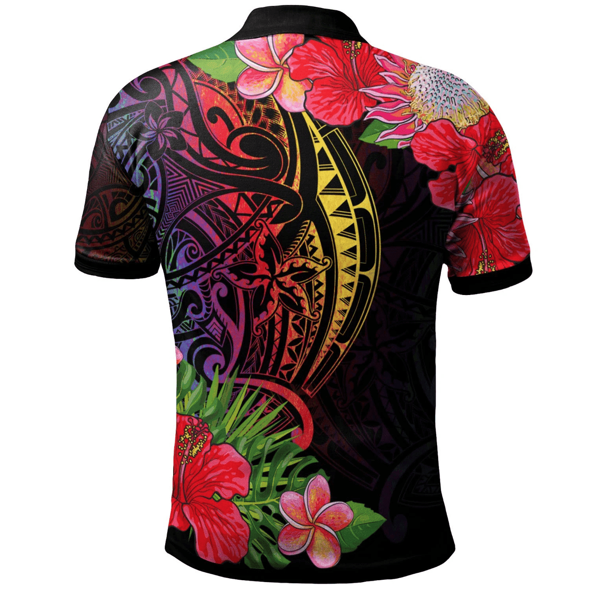 Polynesian Pride Apparel Pohnpei Polo Shirt Tropical Hippie Style - Polynesian Pride