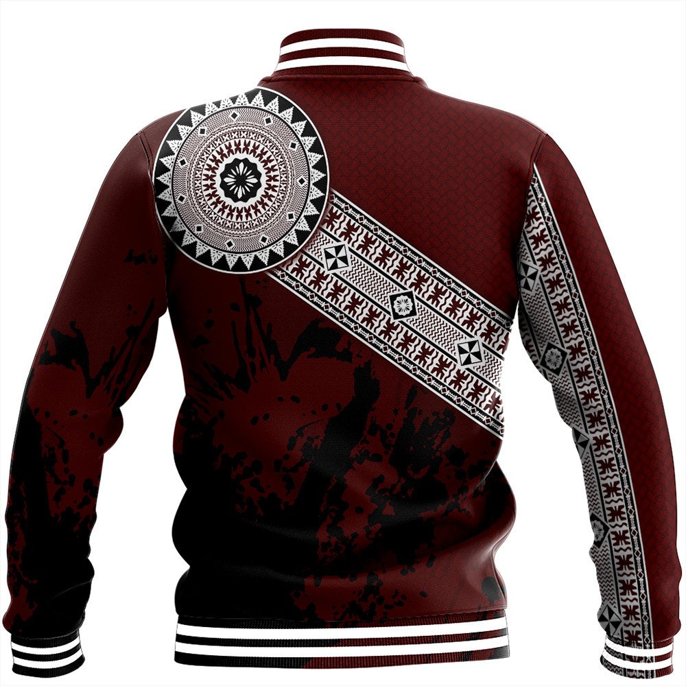 Polynesian Pride Jacket - Fiji Masa Paint Style Baseball Jacket LT10 - Polynesian Pride