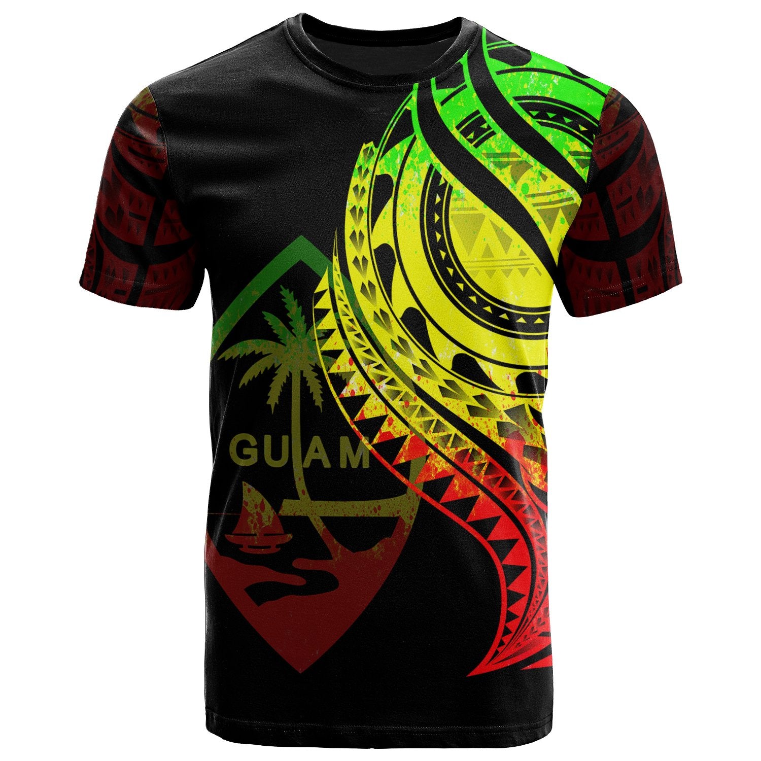 Guam T Shirt Best Guam Ever Reggae Color Unisex Black - Polynesian Pride