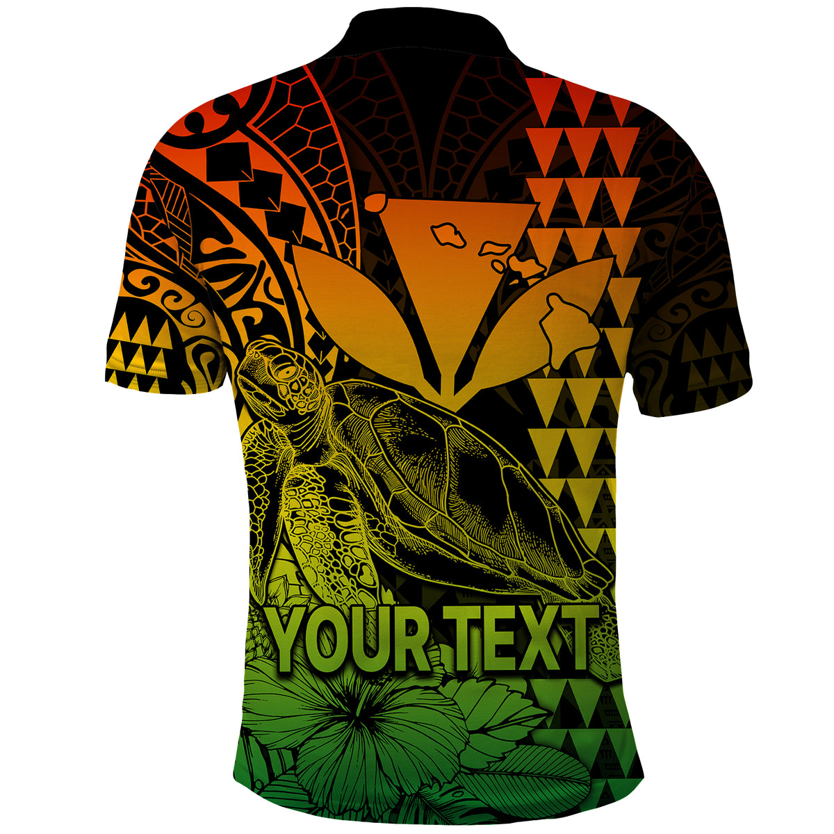 Custom Kakau Polynesian Tribal Hawaiian Turtle with Kanaka Maoli Reggae Polo Shirt LT9 - Polynesian Pride