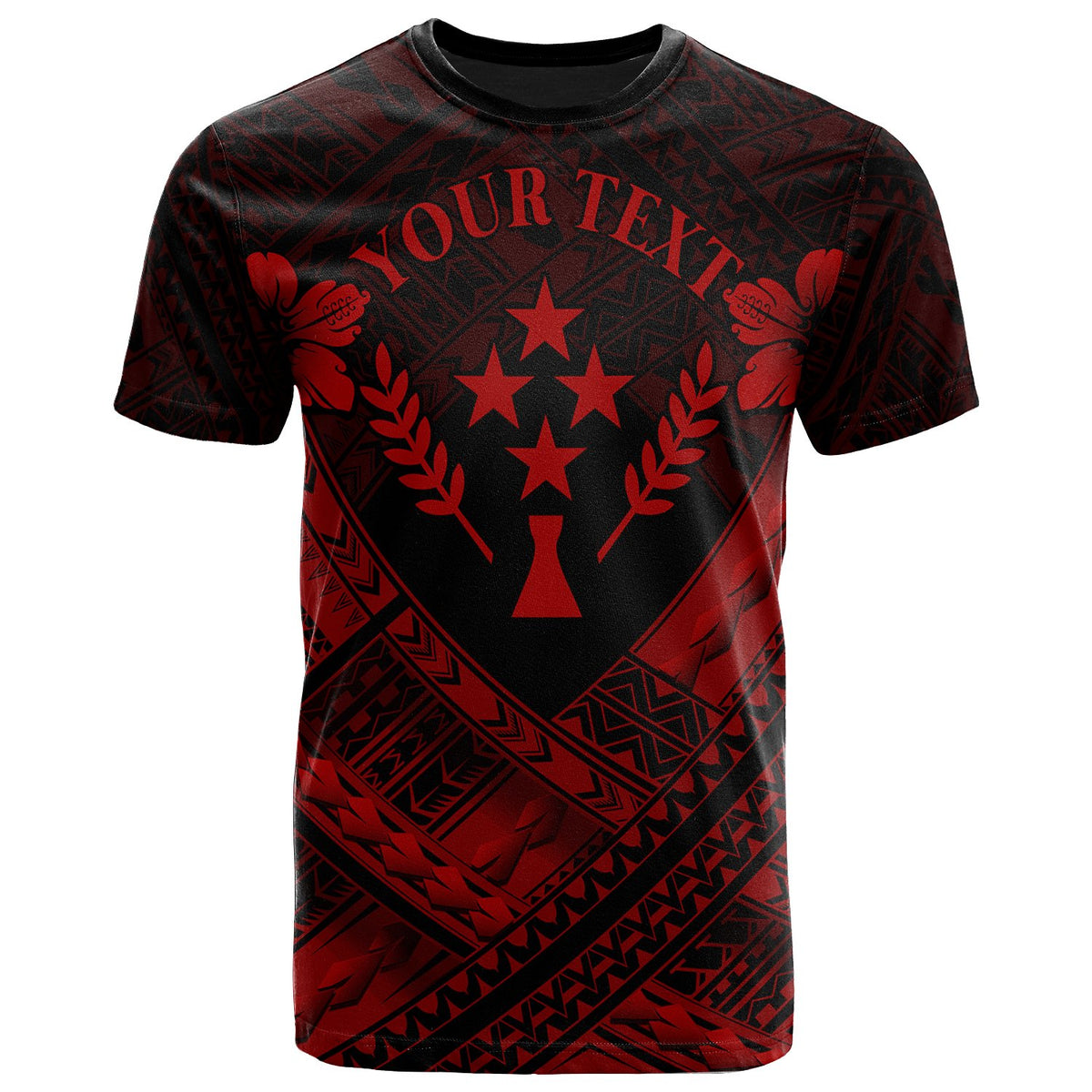 Kosrae Polynesian Custom T Shirts Kosrae RedCamisole Hibiscus Style Unisex Red - Polynesian Pride