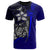 Samoa Polynesian T Shirt Blue Turtle with Hook Unisex Blue - Polynesian Pride
