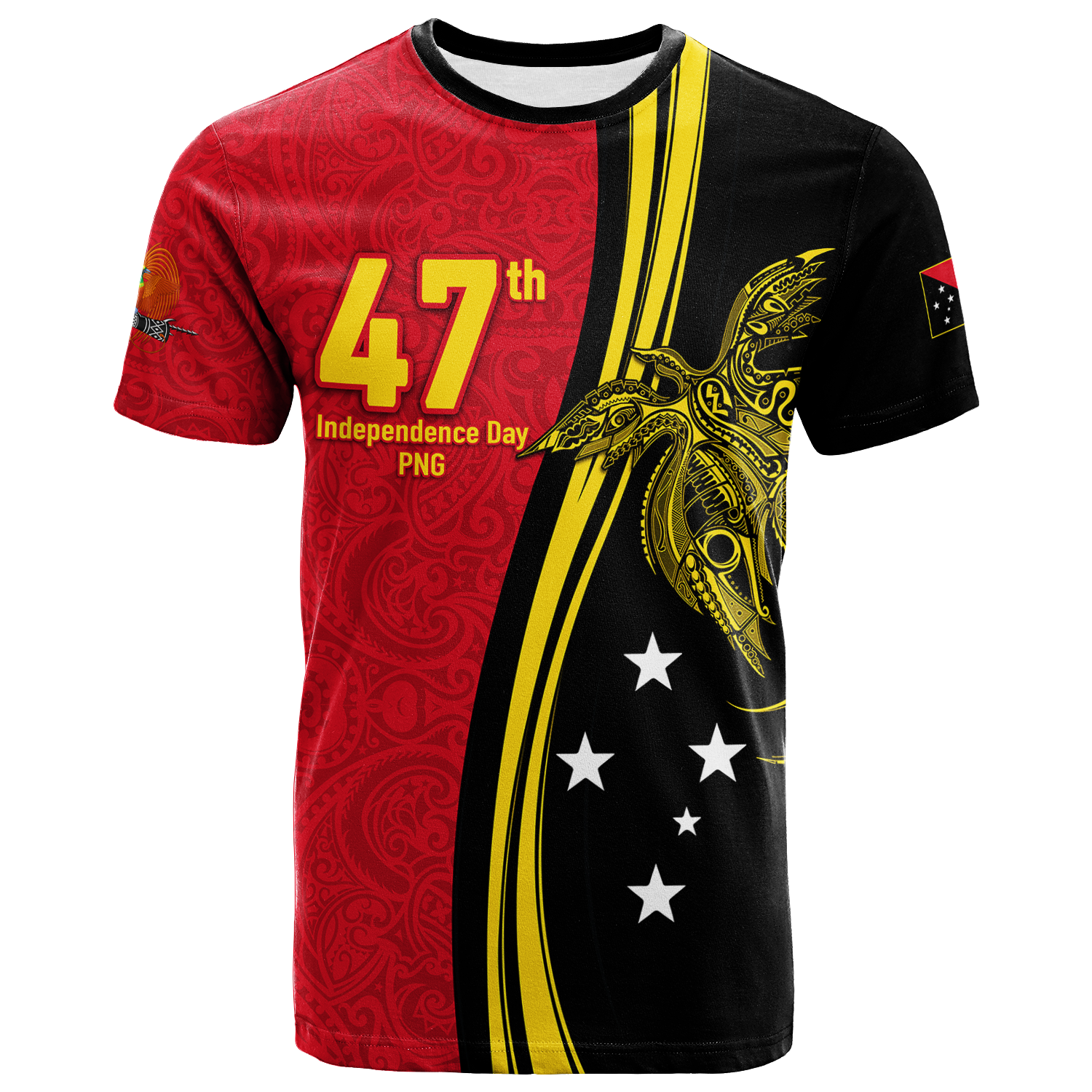 Papua New Guinea Independence Anniversary Polynesian Tribal T Shirt LT12 Unisex Black - Polynesian Pride