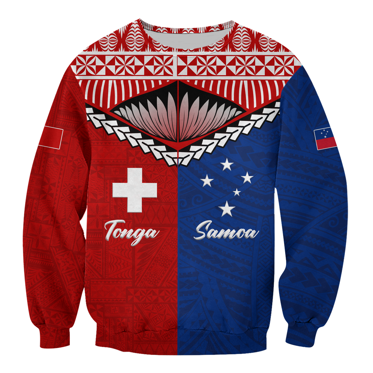 Tonga Combine Samoa Pride Sweatshirt - LT12 Unisex Red - Polynesian Pride