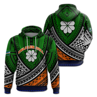 Kwajalein Atoll Tribal Pattern Hoodie Kid - LT12 Hoodie Green - Polynesian Pride
