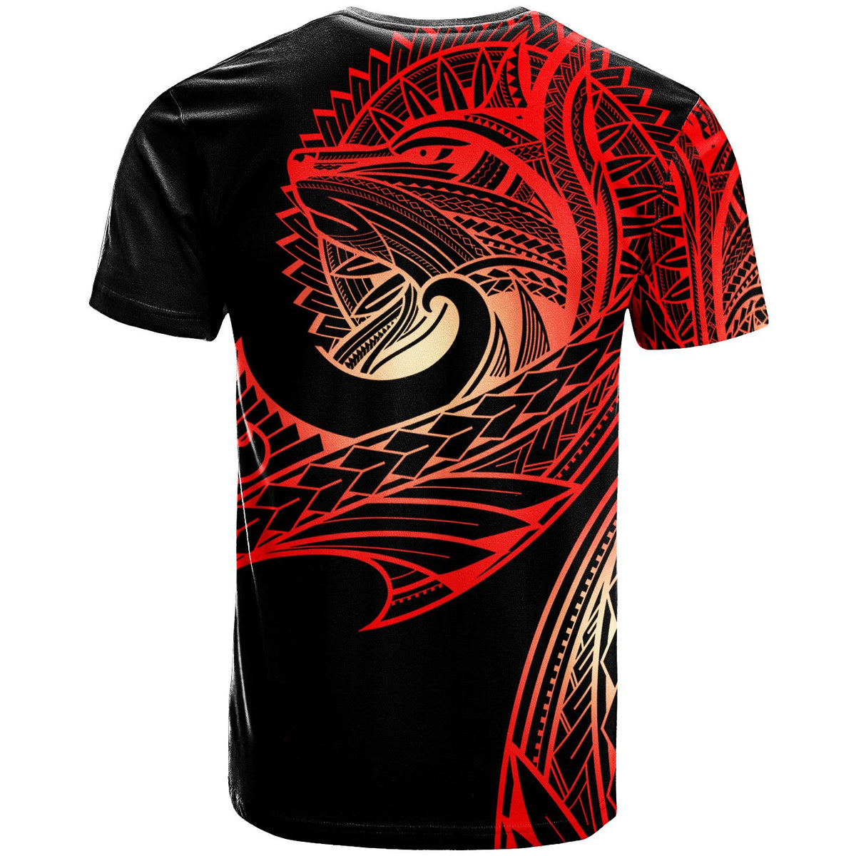 American Samoa T Shirt Leader Wolf Is You Red Gradient Color - Polynesian Pride