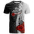 New Caledonia Polynesian T Shirt Coat Of Arms With Hibiscus White Unisex Art - Polynesian Pride
