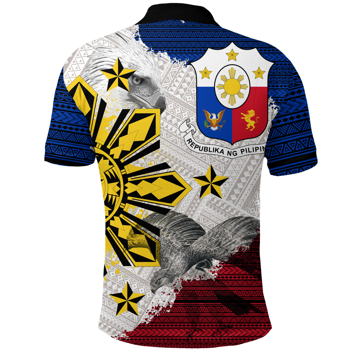 Philippines Filipino Tribal Eagle Polo Shirt LT2 - Polynesian Pride