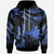 Papua New Guinea Hoodie Polynesian Tattoo Blue Version Unisex Blue - Polynesian Pride