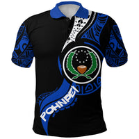 Pohnpei Polo Shirt Micronesia Pride LT12 Unisex Black - Polynesian Pride