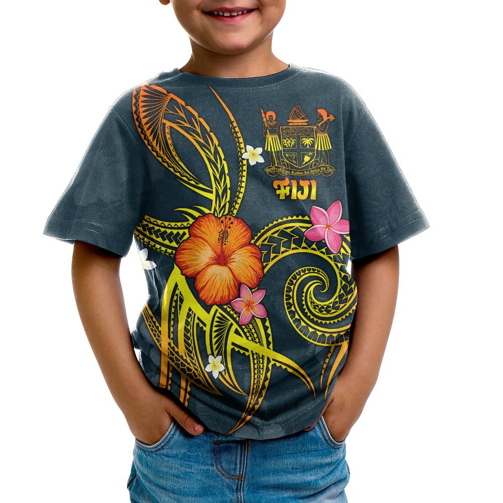 Polynesian T Shirt Legend of Fiji (Blue) - Polynesian Pride