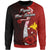 Papua New Guinea Polynesian Sweater - Coat Of Arm With Hibiscus Unisex Red - Polynesian Pride