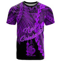 New Caledonia Polynesian T Shirt Tribal Wave Tattoo Purple Unisex Purple - Polynesian Pride