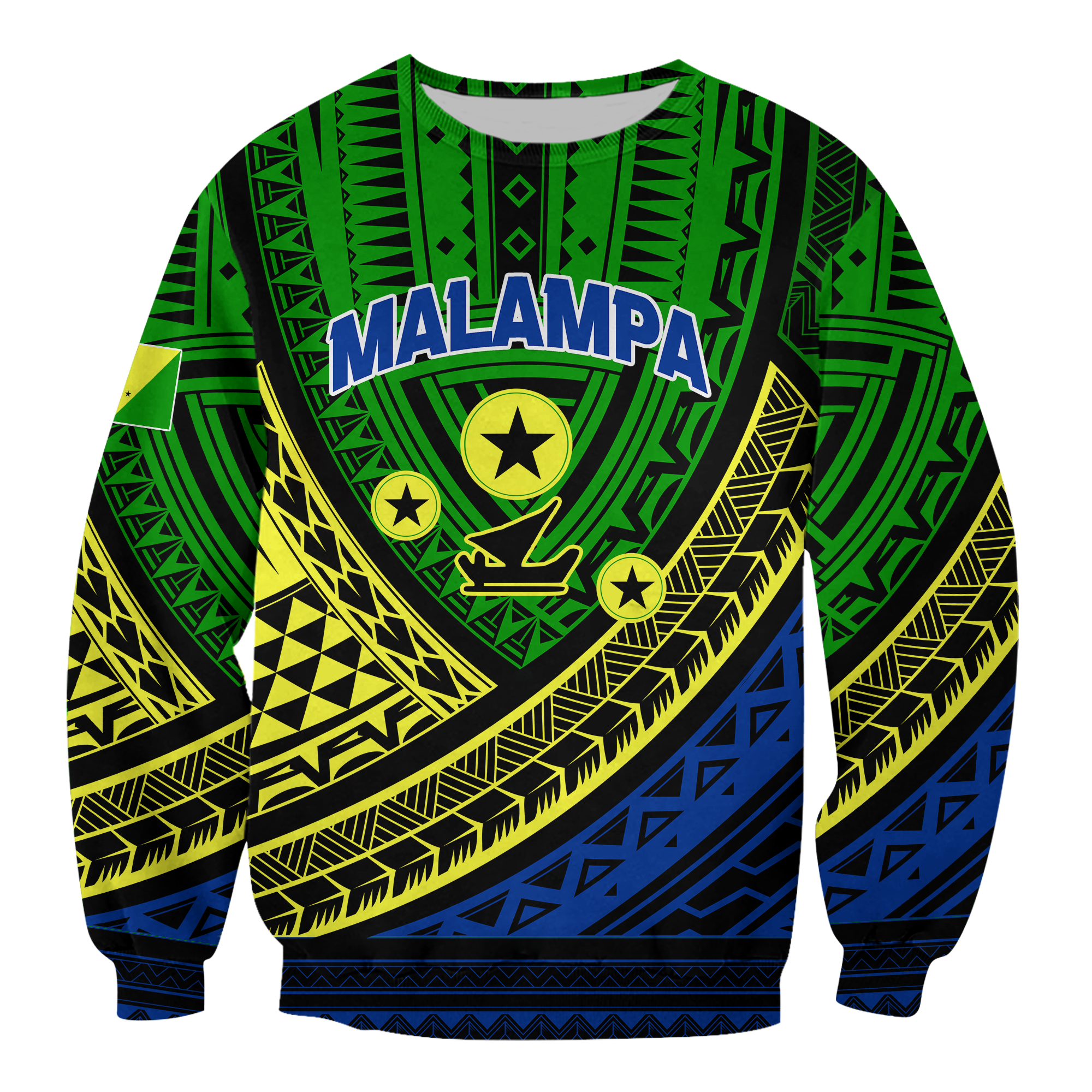 (Custom Personalised) Vanuatu Malampa Province Tribal Pattern Sweatshirt - LT12 Unisex Green - Polynesian Pride