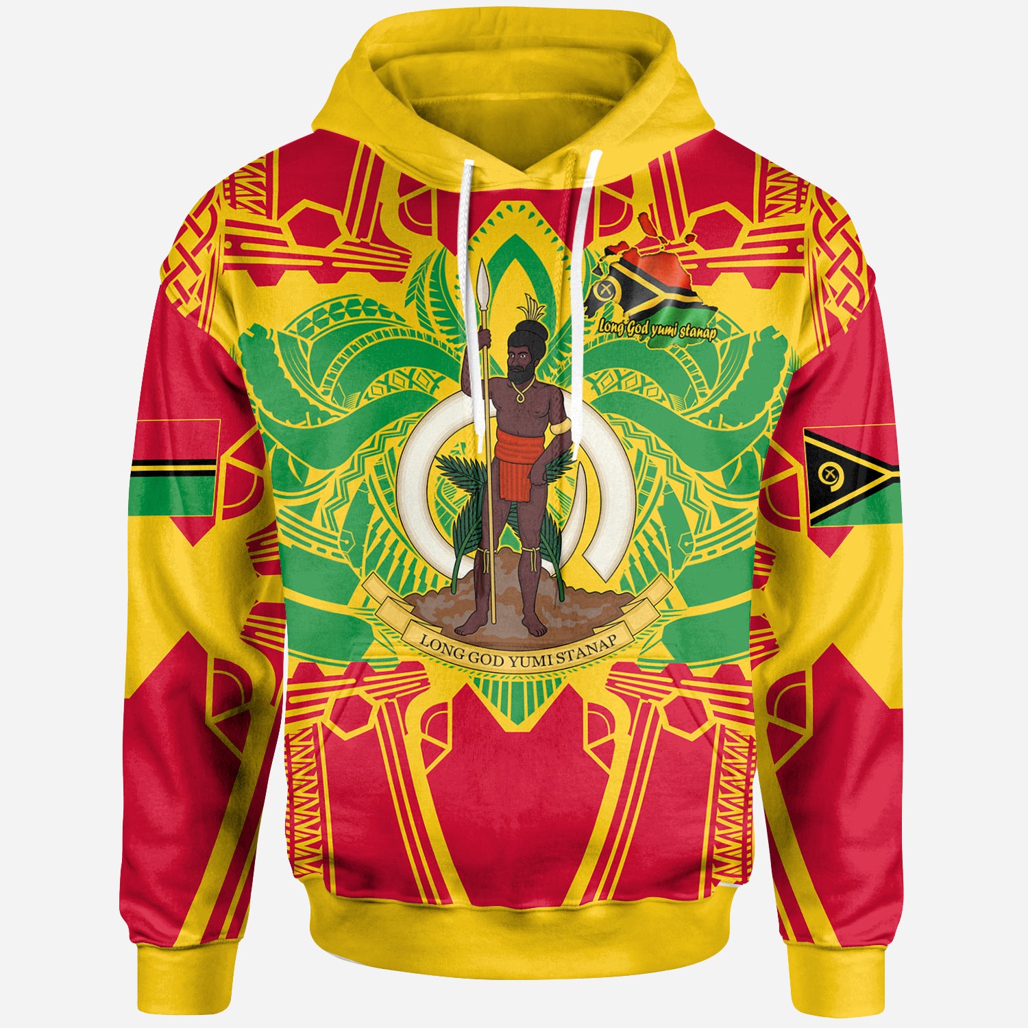Vanuatu Hoodie Vanuatu Pride With Polynesian Culture Hoodie LT10 Red - Polynesian Pride