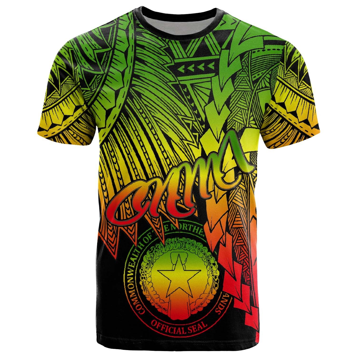 Northern Mariana Islands Polynesian T Shirt Tribal Wave Tattoo Reggae Unisex Reggae - Polynesian Pride